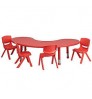 Front Round Table-Red (Chairs not included)